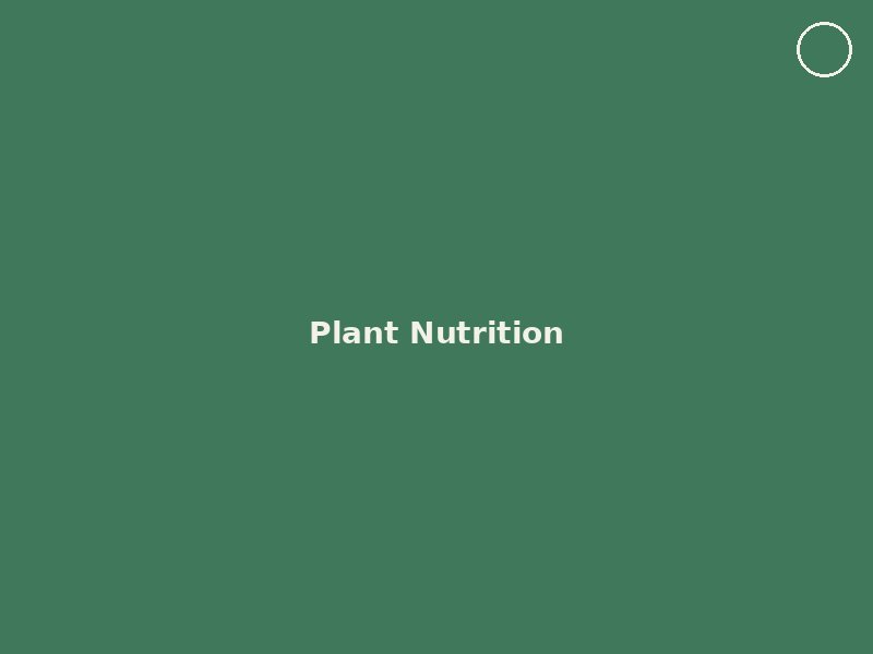 Plant Nutrition at Sree Kalyan Nursery